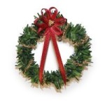 Dollhouse Burgundy &amp; Gold Wreath