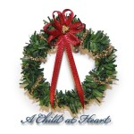 Dollhouse Burgundy &amp; Gold Wreath