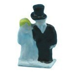 (*) Dollhouse Wedding Cake Topper(s), Hand Painted