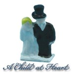 (*) Dollhouse Wedding Cake Topper(s), Hand Painted