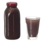 (*) Dollhouse Glass of Milk with Quart Bottle- Choice of Style -