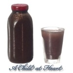 (*) Dollhouse Glass of Milk with Quart Bottle- Choice of Style -