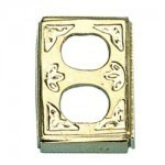 Dollhouse Brass Outlet Cover