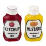 (*) Dollhouse Condiments in Squeezable Bottles- Choice of Style -