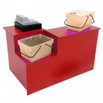 (  ) Dollhouse Checkout Desk w/ Basket Well- Choice of Color -