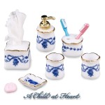 (Discontinued) Blue Rose Bath Accessories