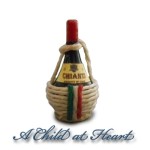 (*) Dollhouse Chianti Bottle in Basket- Choice of Style - 