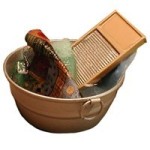 Dollhouse Washtub Laundry in Soapy Water