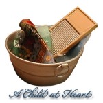 Dollhouse Washtub Laundry in Soapy Water