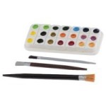 (*) Dollhouse Water Paint Palette &amp; Brushes