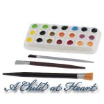 (*) Dollhouse Water Paint Palette &amp; Brushes