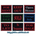 (*) Set of Assorted House &amp; Yard Signs