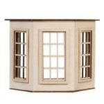 Dollhouse Flat Top (6 over 6)Bay Window