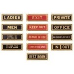 (**) Set of Assorted Office Signs