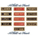 (**) Set of Assorted Office Signs