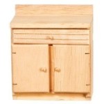 (*) Dollhouse Unfinished Kitchen Cabinet
