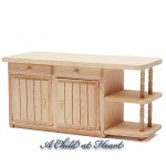 (*) Dollhouse Unfinished Kitchen Island