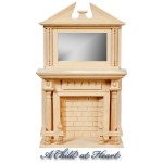 (* Closeout *) Dollhouse Unfinished Mirrored Fireplace