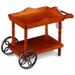 (*) Dollhouse Wooden Serving Cart
