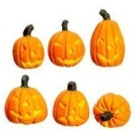 (*) Dollhouse 6 Halloween Pumpkins