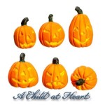 (*) Dollhouse 6 Halloween Pumpkins