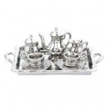 Dollhouse Copper or Silver Tea Set