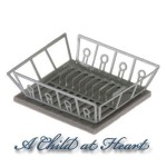 Dollhouse Dish Drainer with Mat