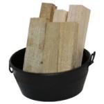 Black Dollhouse Tub with Wood