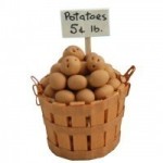 (*) Dollhouse Basket of Potatoes