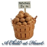 (*) Dollhouse Basket of Potatoes