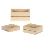 - Just Reduced -Dollhouse 3 pc. Wooden Crate Set
