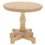 Dollhouse Unfinished Round End Table
