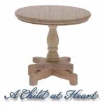 Dollhouse Unfinished Round End Table