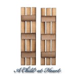 2 pc Dollhouse Shutters- Choice of Styles -