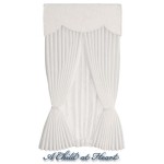 Dollhouse Drape Scalloped Valance - Ecru Vine