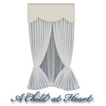 White Drape Scalloped Valance - Ecru Vine