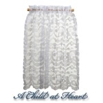 Dollhouse Curtain Lace Panel White 