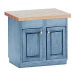 (*) Painted Island with Butcher Block Top- Choice of Color -