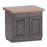 (*) Painted Island with Butcher Block Top- Choice of Color -