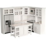 Kitchen Set White - Marble Counters
