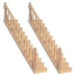 ( *Closeout* ) Straight Staircases - Unfinished