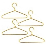 (*) 4 pc Dollhouse Gold Wire Hangers