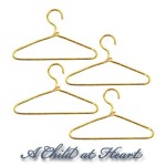 (*) 4 pc Dollhouse Gold Wire Hangers