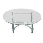 (*) Oval Chrome Coffee Table