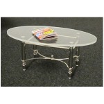 (*) Oval Chrome Coffee Table