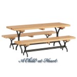 Dollhouse Park Style Picnic Table