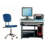(*) Dollhouse Modern Computer Desk Set