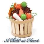 (*) Filled Harvest Bushel Basket