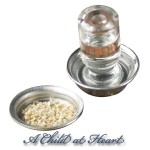 (On Order - Coming Soon)Dollhouse Chicken Feeder Set