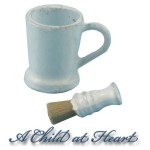 Dollhouse Shaving Cup &amp; Brush Set